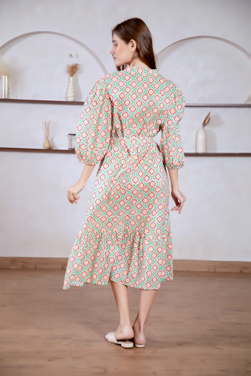 Sydney Maxi Shirt Dress - Strawberry - Hi Handmade