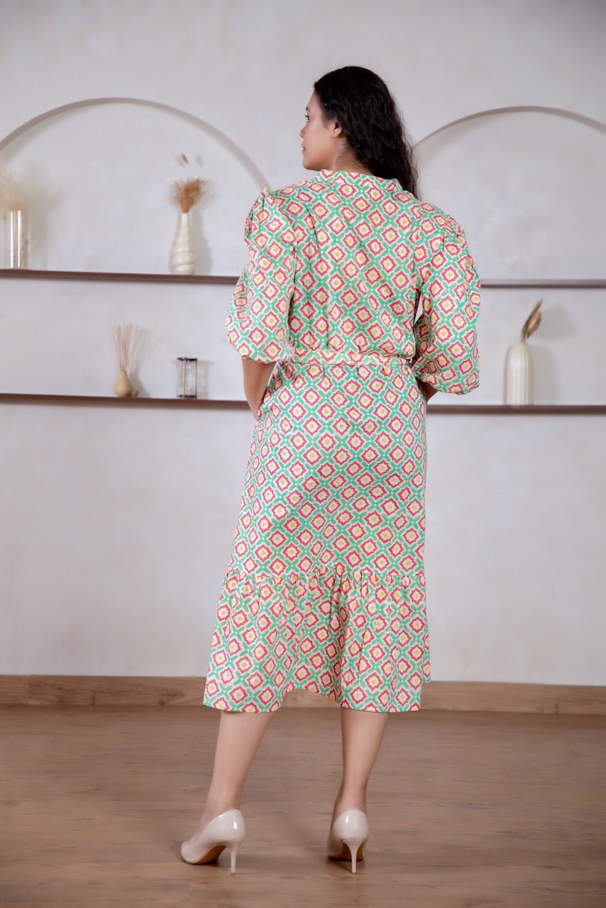 Sydney Maxi Shirt Dress - Strawberry - Hi Handmade