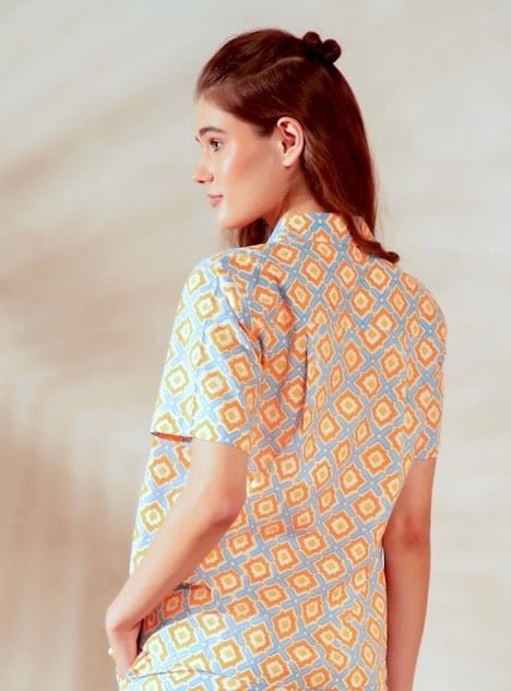 Sydney Sparkle Shirt - Coral - Hi Handmade