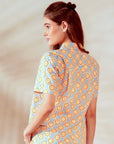 Sydney Sparkle Shirt - Coral - Hi Handmade