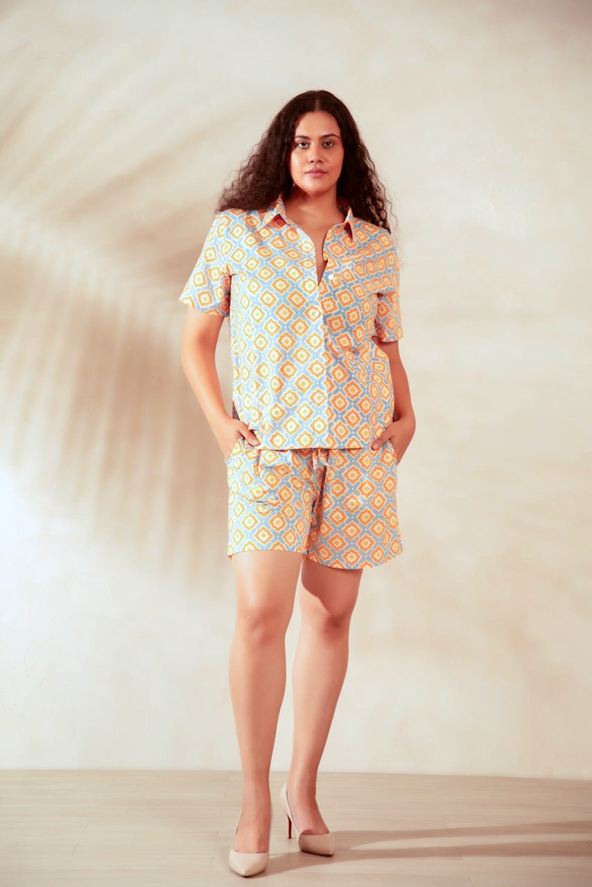 Sydney Sparkle Shirt - Coral - Hi Handmade