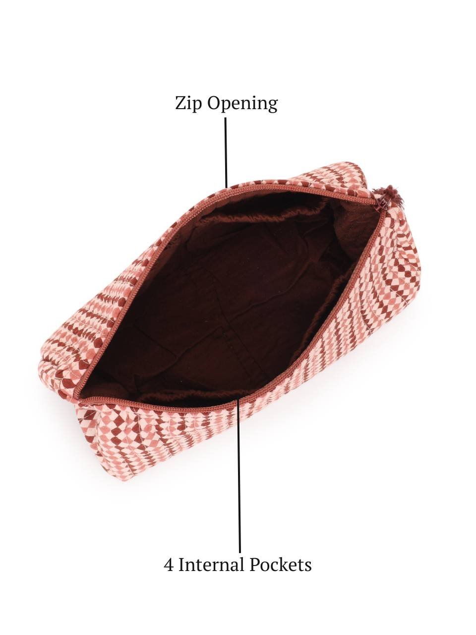 Toiletry Bag - Argyle Sand - Hi Handmade