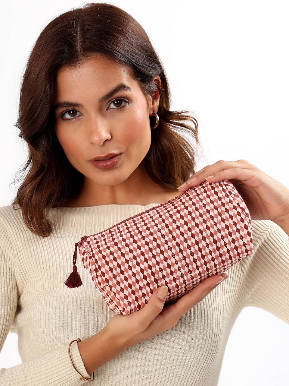 Toiletry Bag - Argyle Sand - Hi Handmade