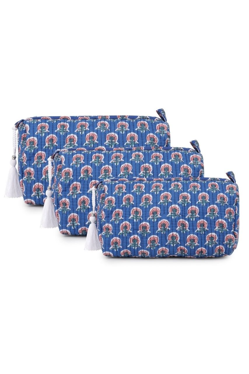 Toiletry Bag - Blue Ocean - Hi Handmade