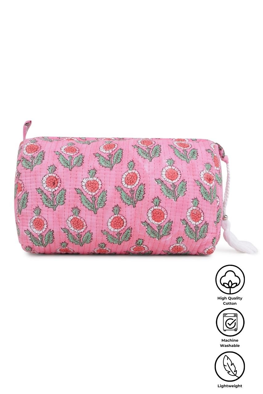Toiletry Bag - Blush Pink - Hi Handmade