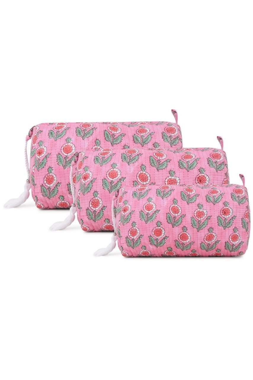 Toiletry Bag - Blush Pink - Hi Handmade