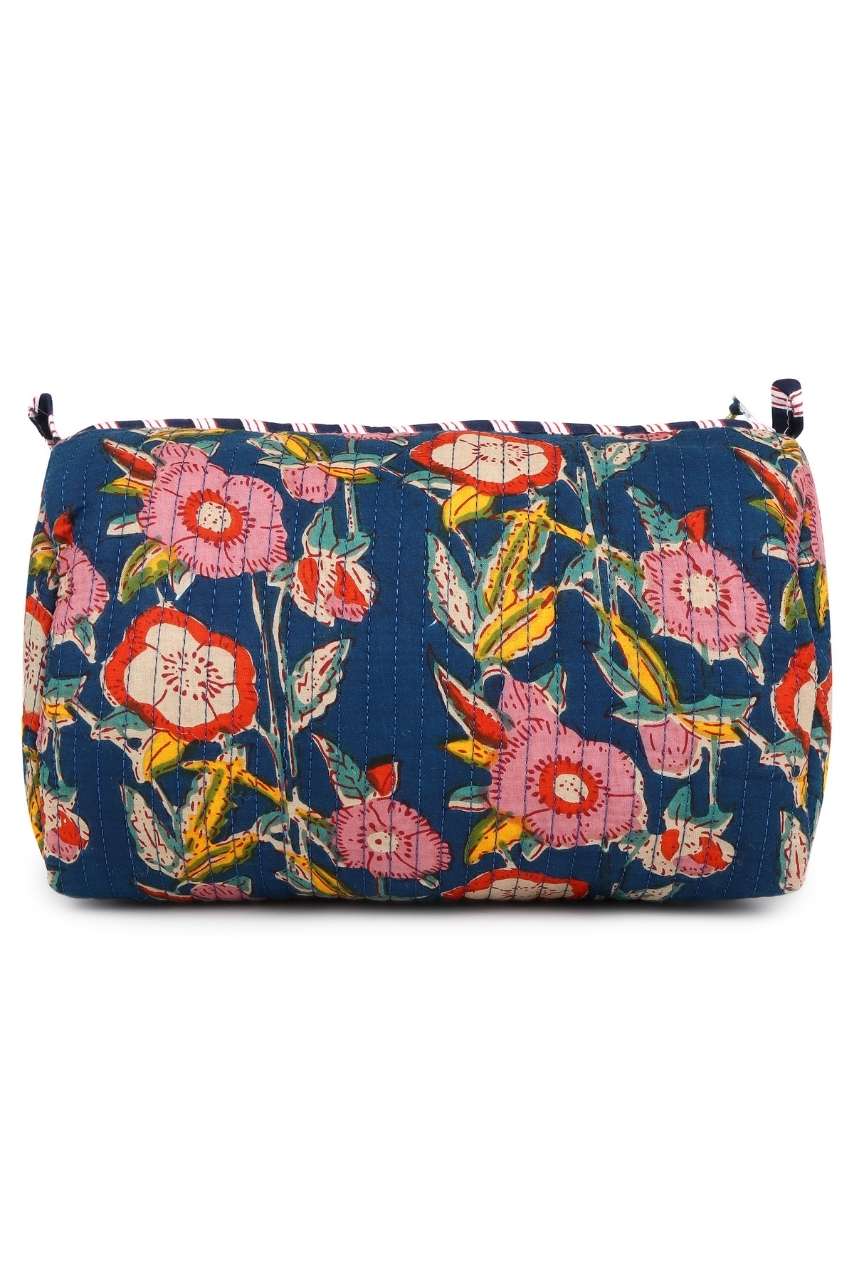 Toiletry Bag - Botanical Blue - Hi Handmade