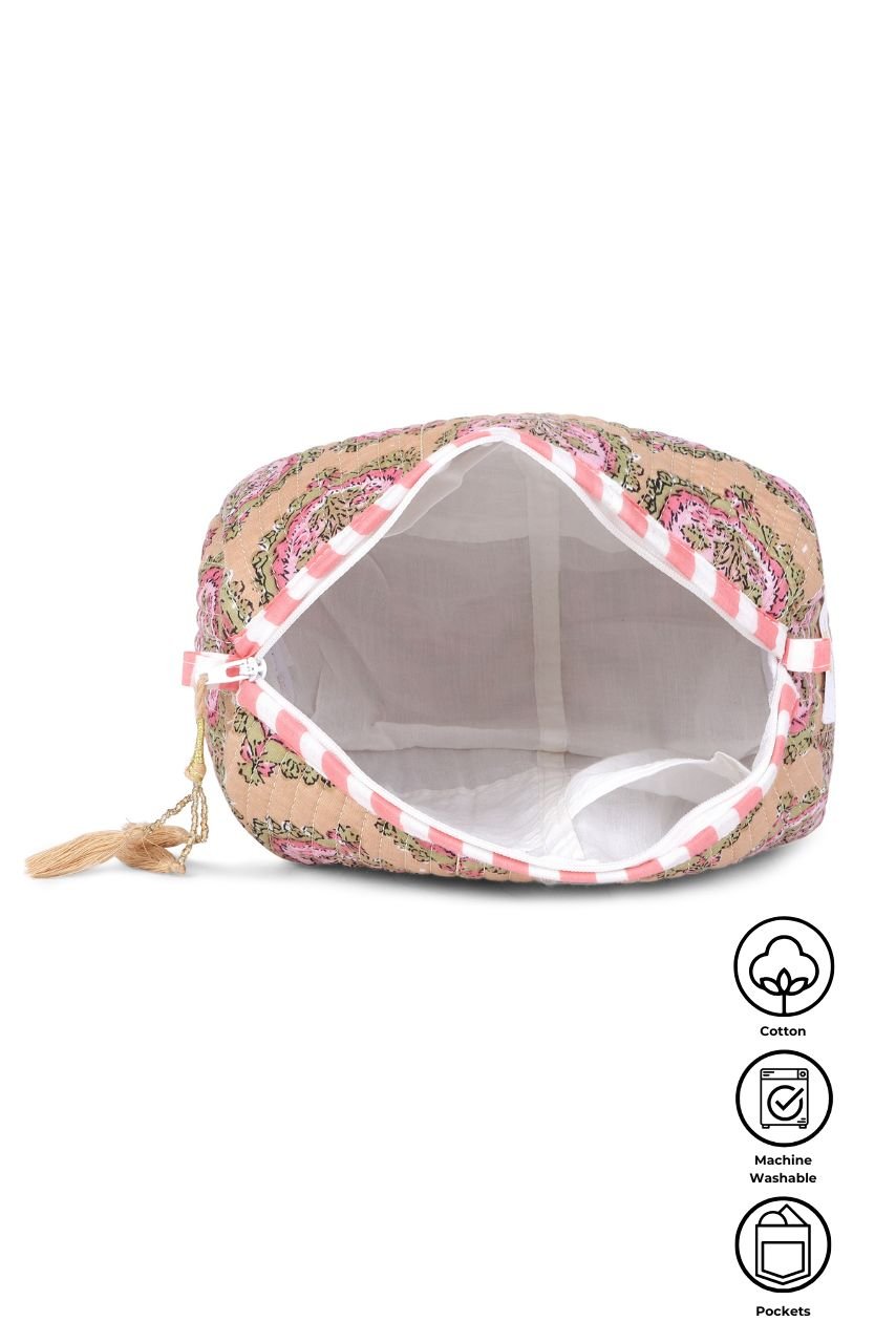 Toiletry Bag - Pink - Hi Handmade
