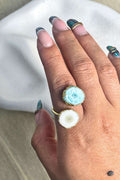 Two Stone Solar Quartz - Ring