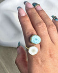 Two Stone Solar Quartz - Ring - Hi Handmade