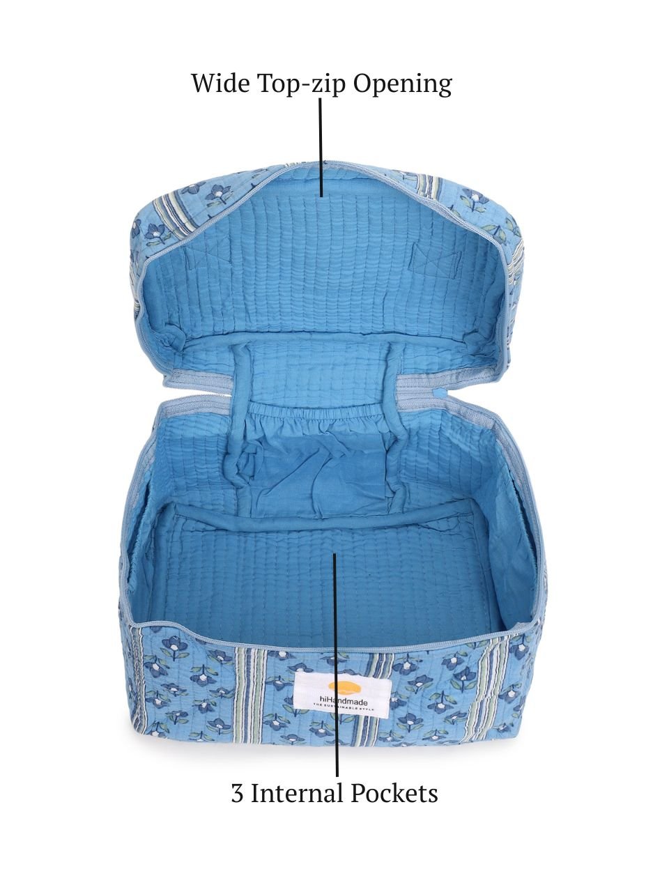 Vanity Bag - Petal Stripe - Hi Handmade