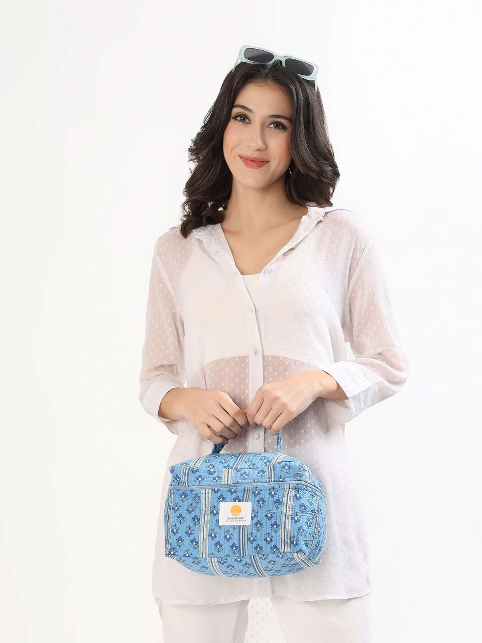 Vanity Bag - Petal Stripe - Hi Handmade