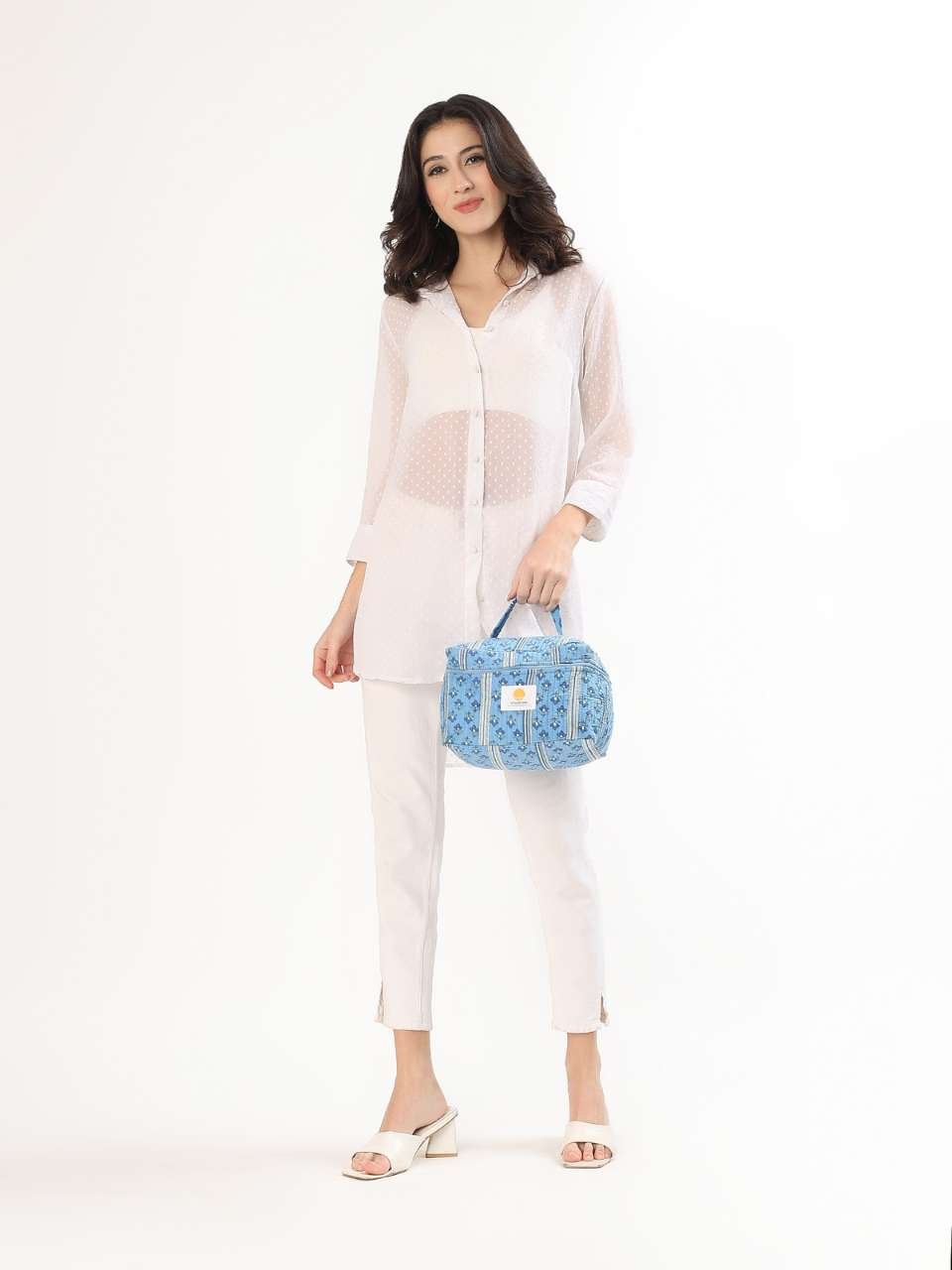 Vanity Bag - Petal Stripe - Hi Handmade