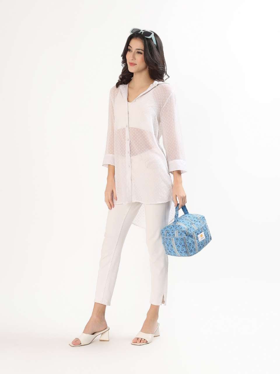 Vanity Bag - Petal Stripe - Hi Handmade