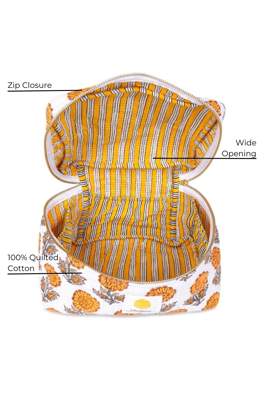 Vanity Bag - Yellow - Hi Handmade
