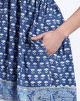 Vicki Cotton Dress - Blue - Hi Handmade