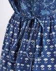 Vicki Cotton Dress - Blue - Hi Handmade