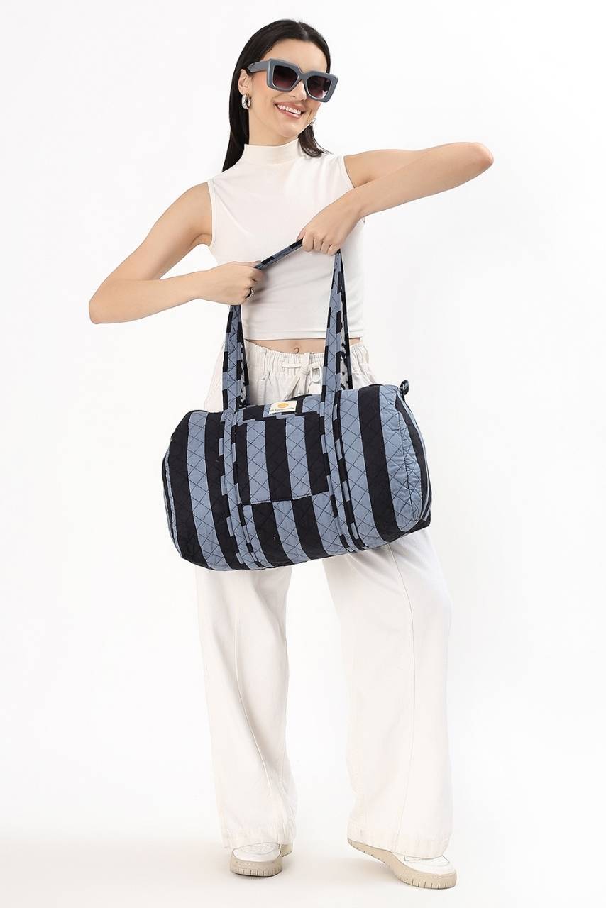 [Wonky] Cotton Duffle Bag - Black - Hi Handmade