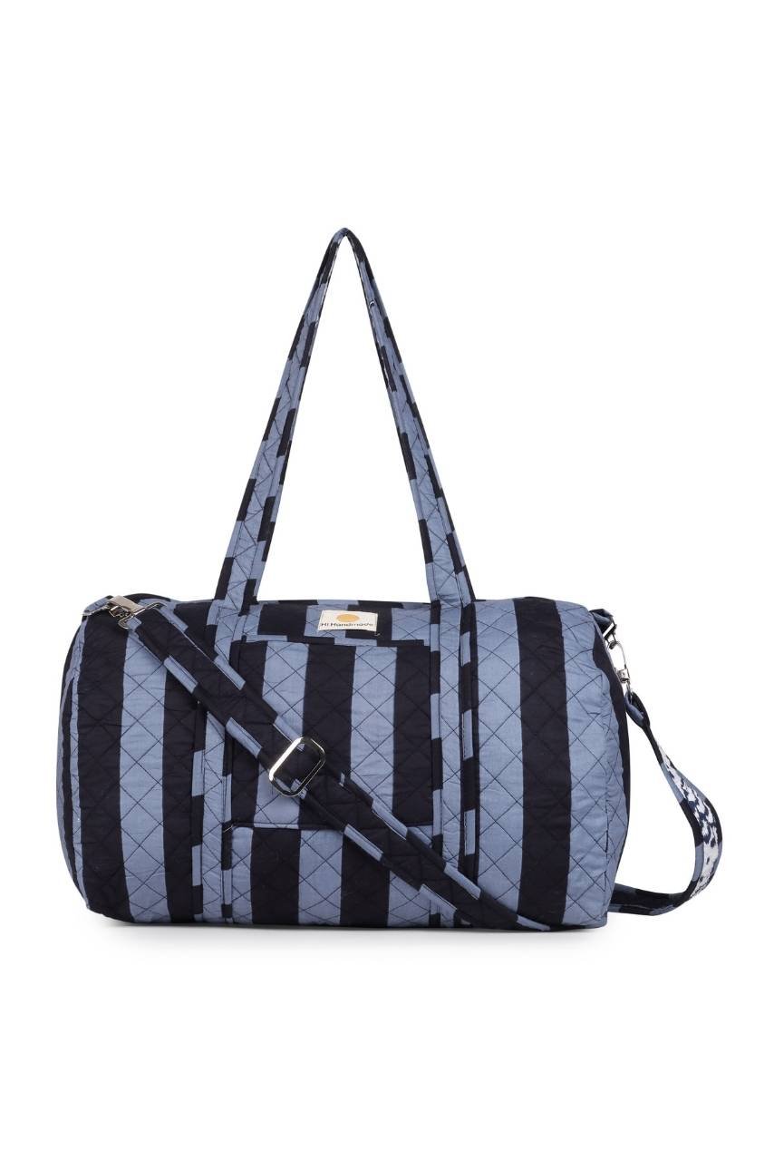 [Wonky] Cotton Duffle Bag - Black - Hi Handmade