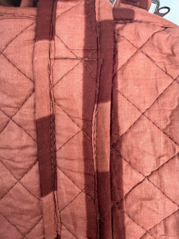 [Wonky] Cotton Duffle Bag - Brown - Hi Handmade