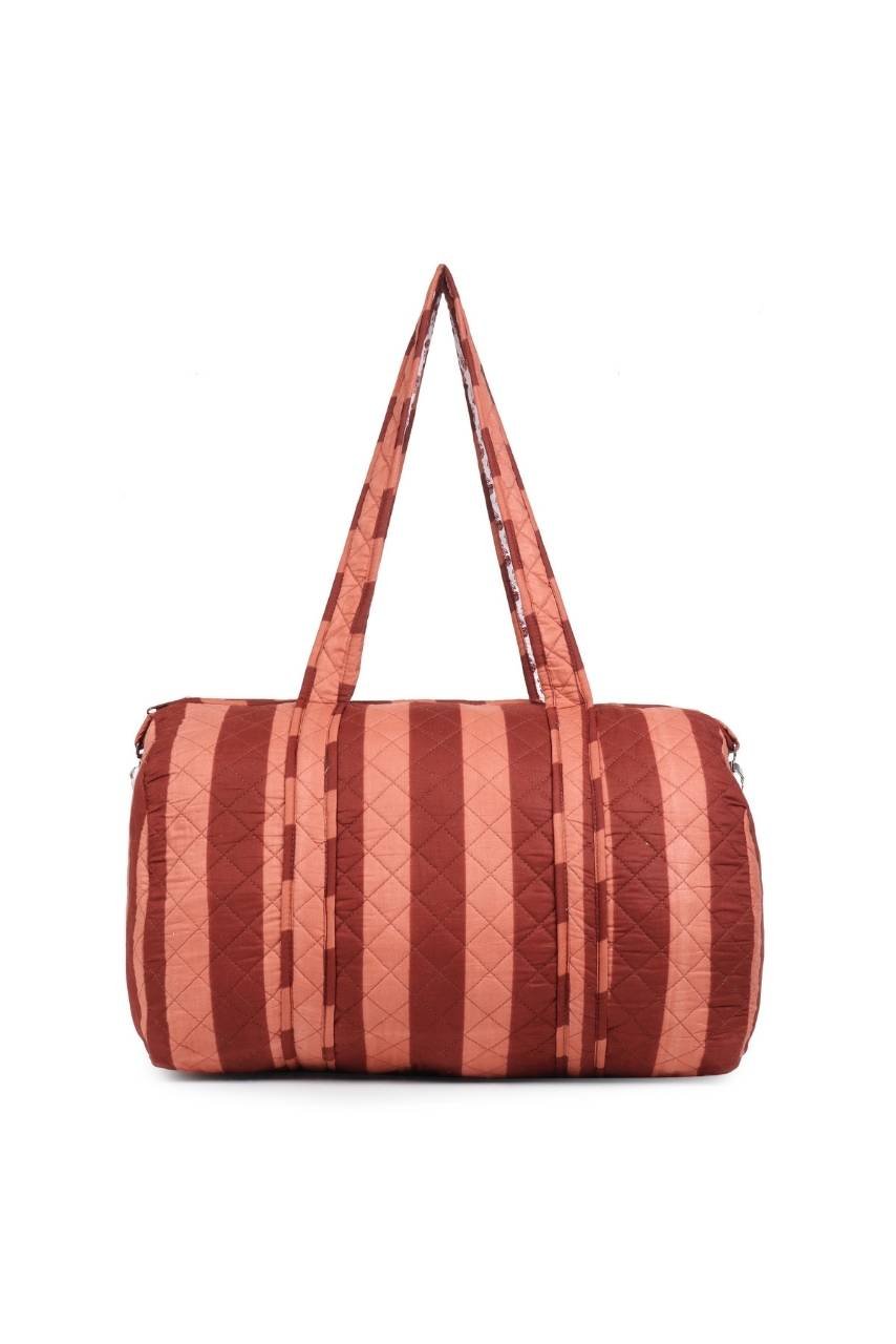 [Wonky] Cotton Duffle Bag - Brown - Hi Handmade